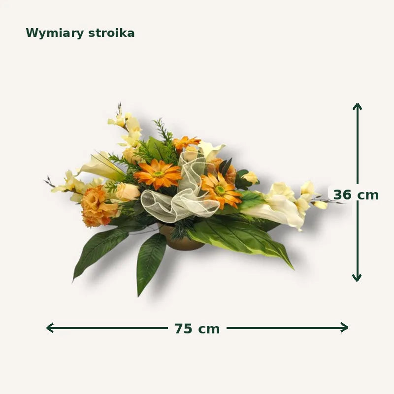 Kompozycja na cmentarz 75 × 36 cm – wymiary produktu